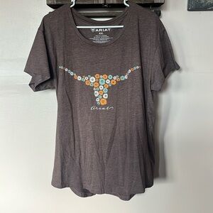 Ariat XXL flower bull short sleeve t shirt